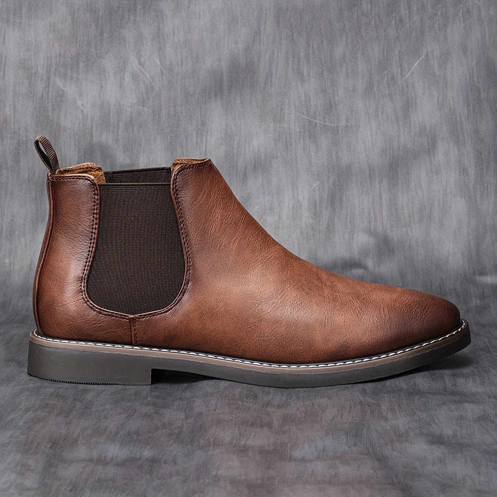 Retro Ankle Boots – Two-Tone, Elastic Band, TPR Sole - Lunavitae