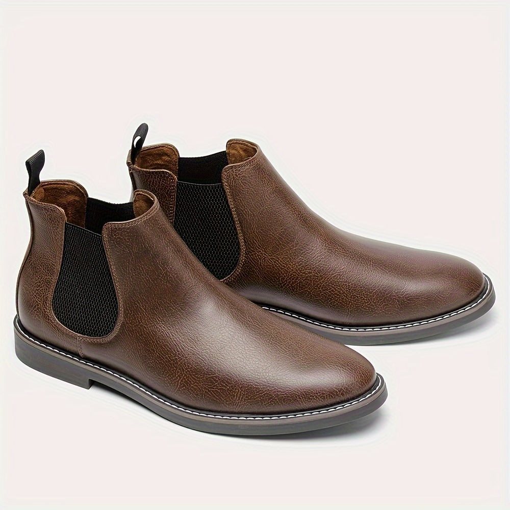 Retro Ankle Boots – Two-Tone, Elastic Band, TPR Sole - Lunavitae