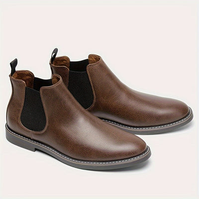Retro Ankle Boots – Two-Tone, Elastic Band, TPR Sole - Lunavitae