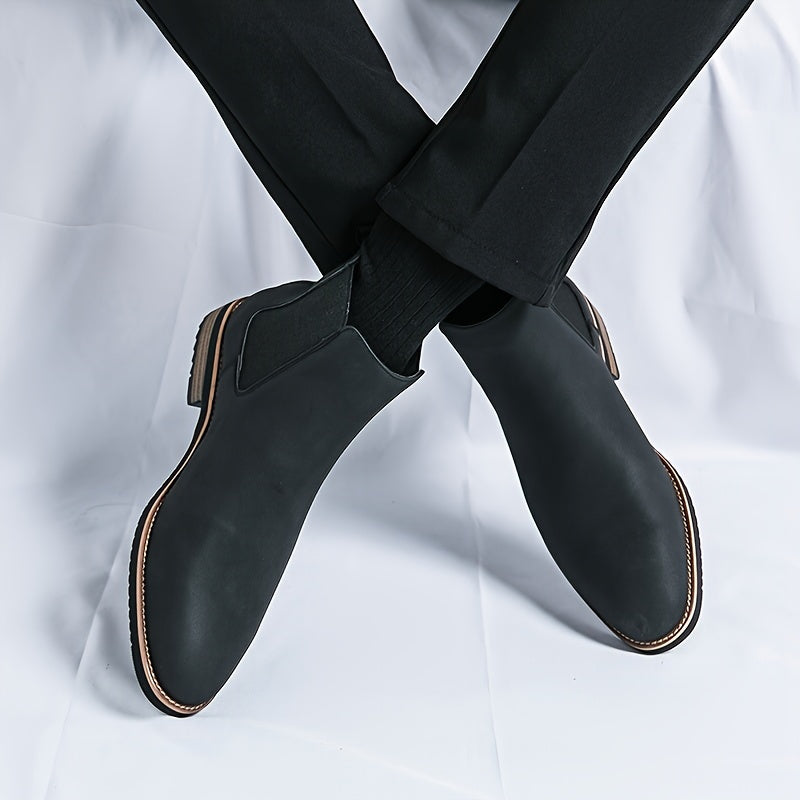 Men’s Luxe Chelsea Boots – Sleek Slip-On, All-Season Wear - Lunavitae