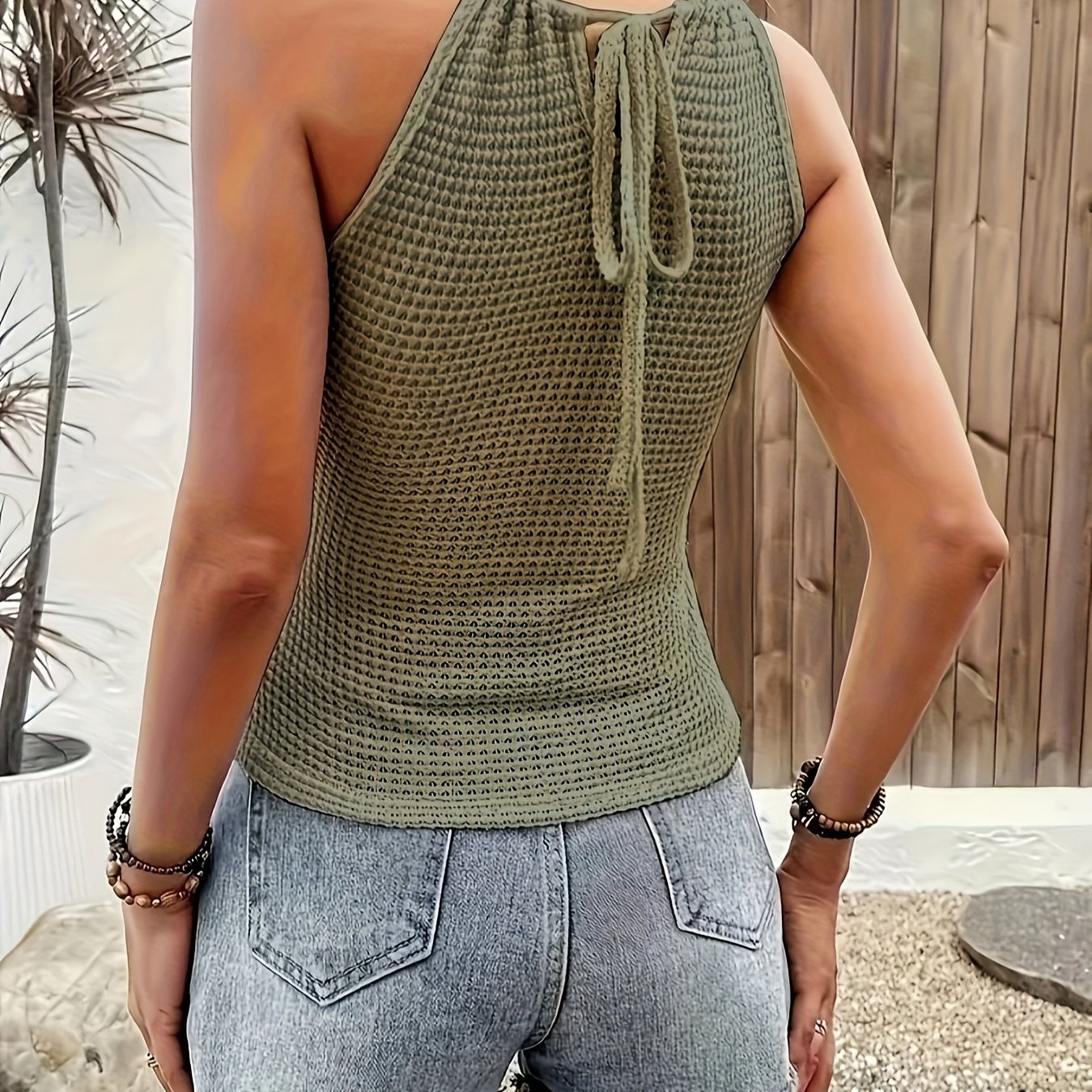 Back-Tie Tank Top – Semi-Sheer, Adjustable Straps - Lunavitae