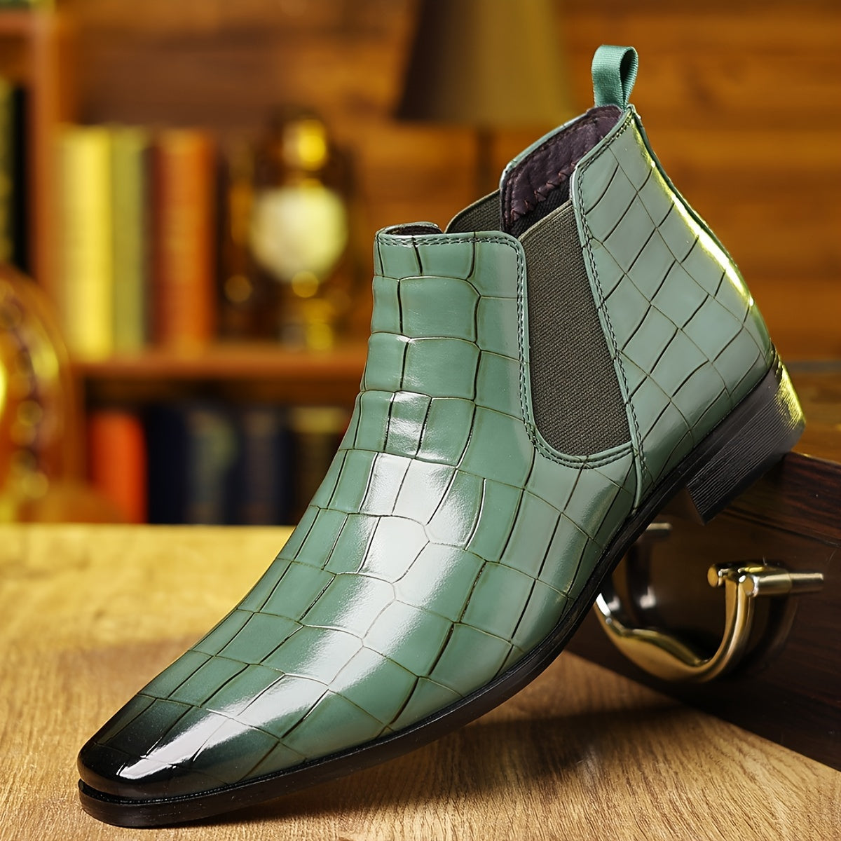 Men’s Square-Toe Chelsea Boots – Anti-Skid Office Style - Lunavitae