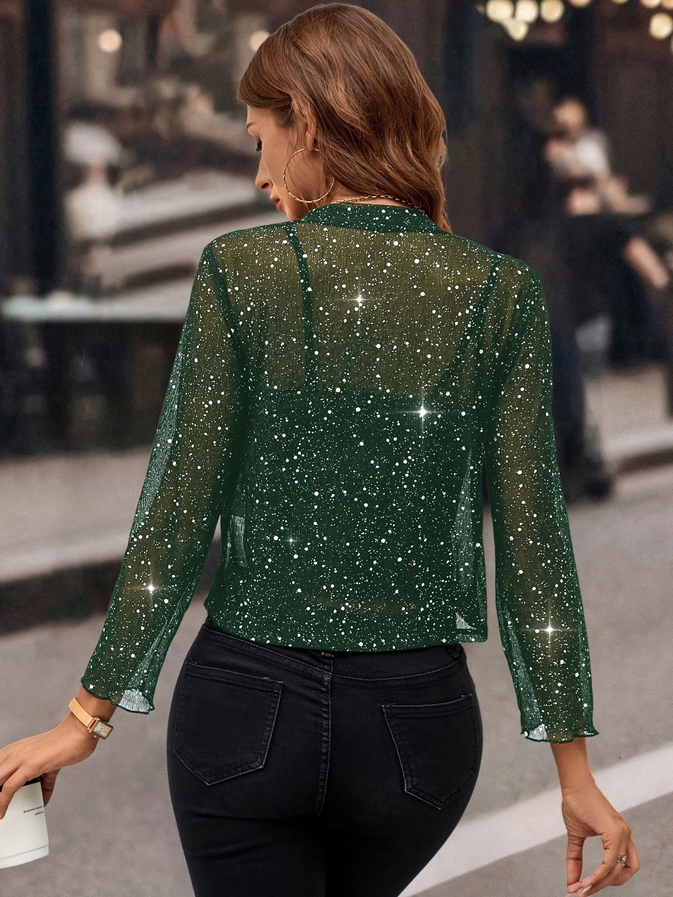 Sequin Summer Cardigan – Lightweight, Long Sleeve - Lunavitae