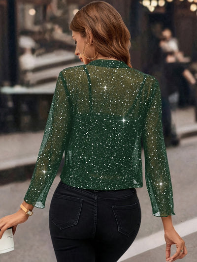 Sequin Summer Cardigan – Lightweight, Long Sleeve - Lunavitae