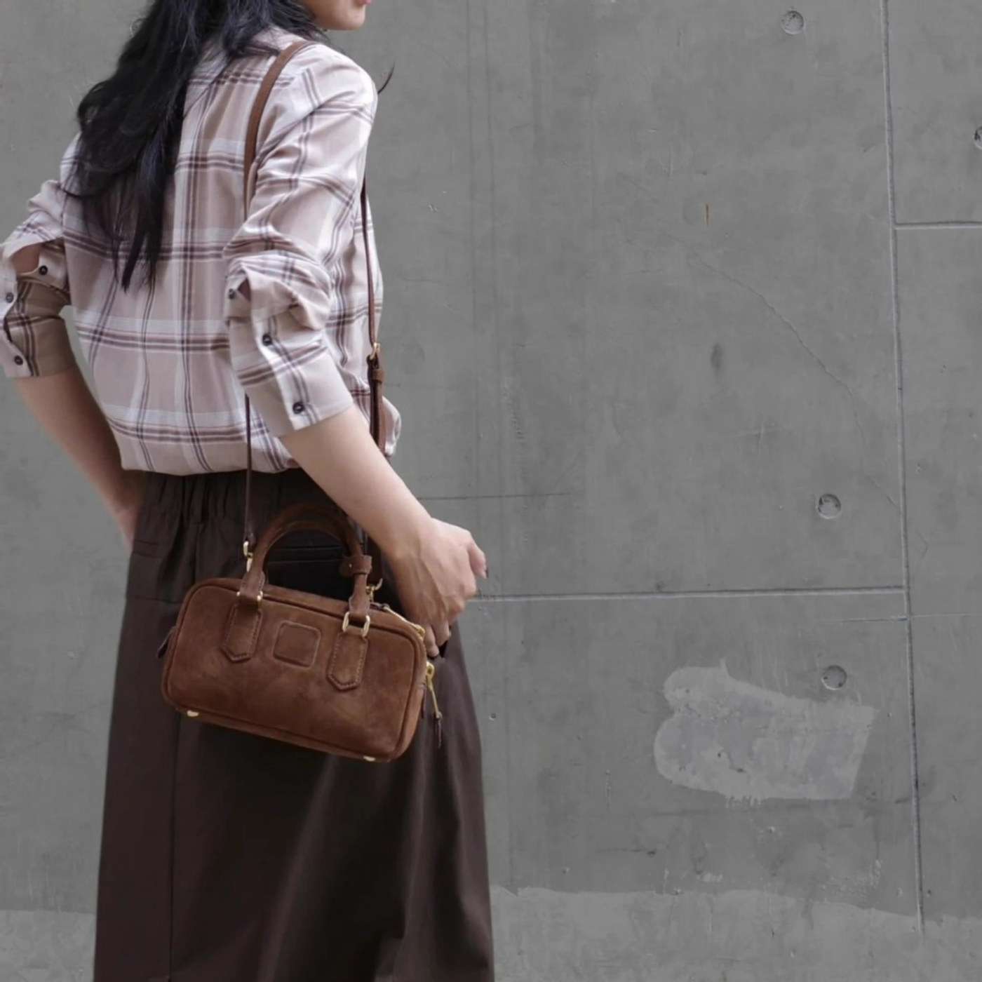 Soft Leather Top Handle Bag