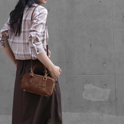 Soft Leather Top Handle Bag