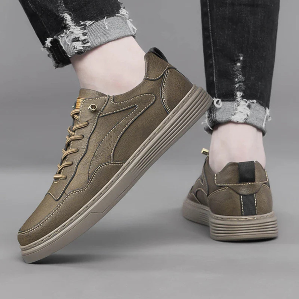Ozgun Genuine Leather Sneakers - Lunavitae