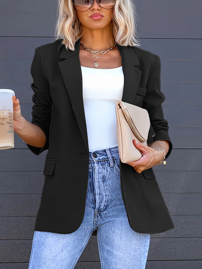 Single-Button Blazer – Tailored Fit, Long Sleeve - Lunavitae