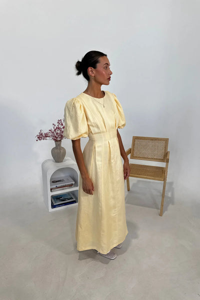 Butter Yellow Air Maxi Dress - Lunavitae