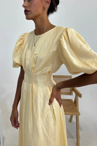 Butter Yellow Air Maxi Dress - Lunavitae