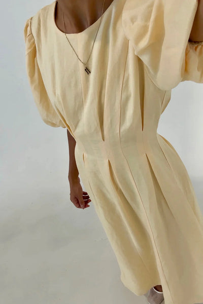 Butter Yellow Air Maxi Dress - Lunavitae