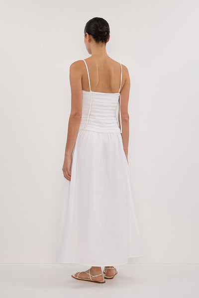 Reena White Midi Dress - Lunavitae