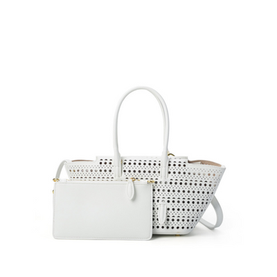Hollow Out Shoulder Leather Bag