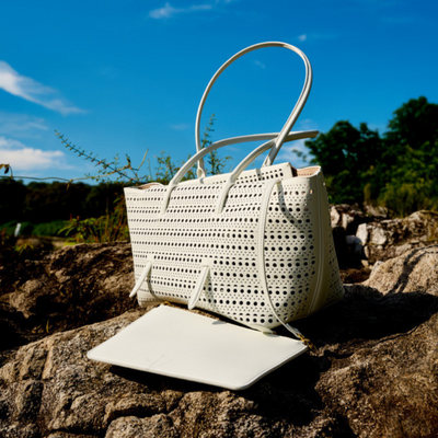 Hollow Out Shoulder Leather Bag