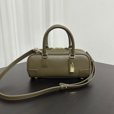Compact Soft-Grain Leather Top Handle Bag