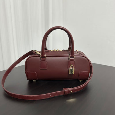 Compact Soft-Grain Leather Top Handle Bag