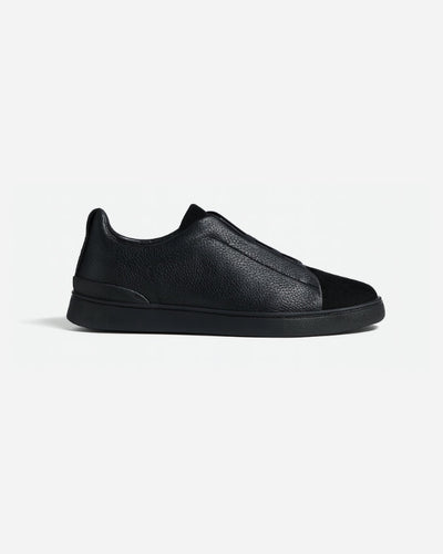 Dark Knight Suede Leather Laceless Sneaker