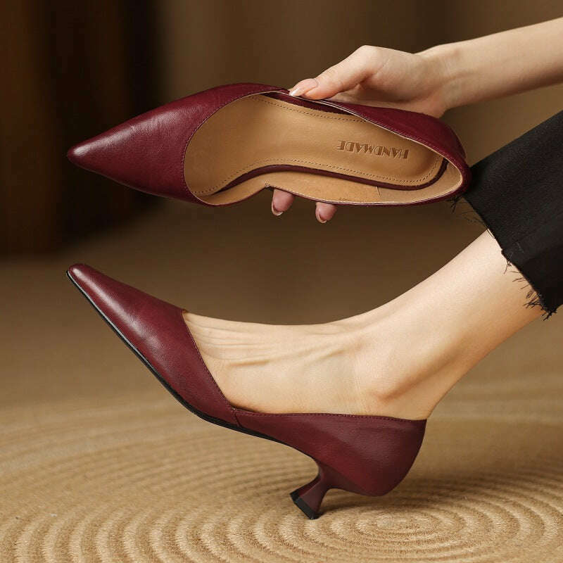 Womens Carlen Genuine Leather Heels