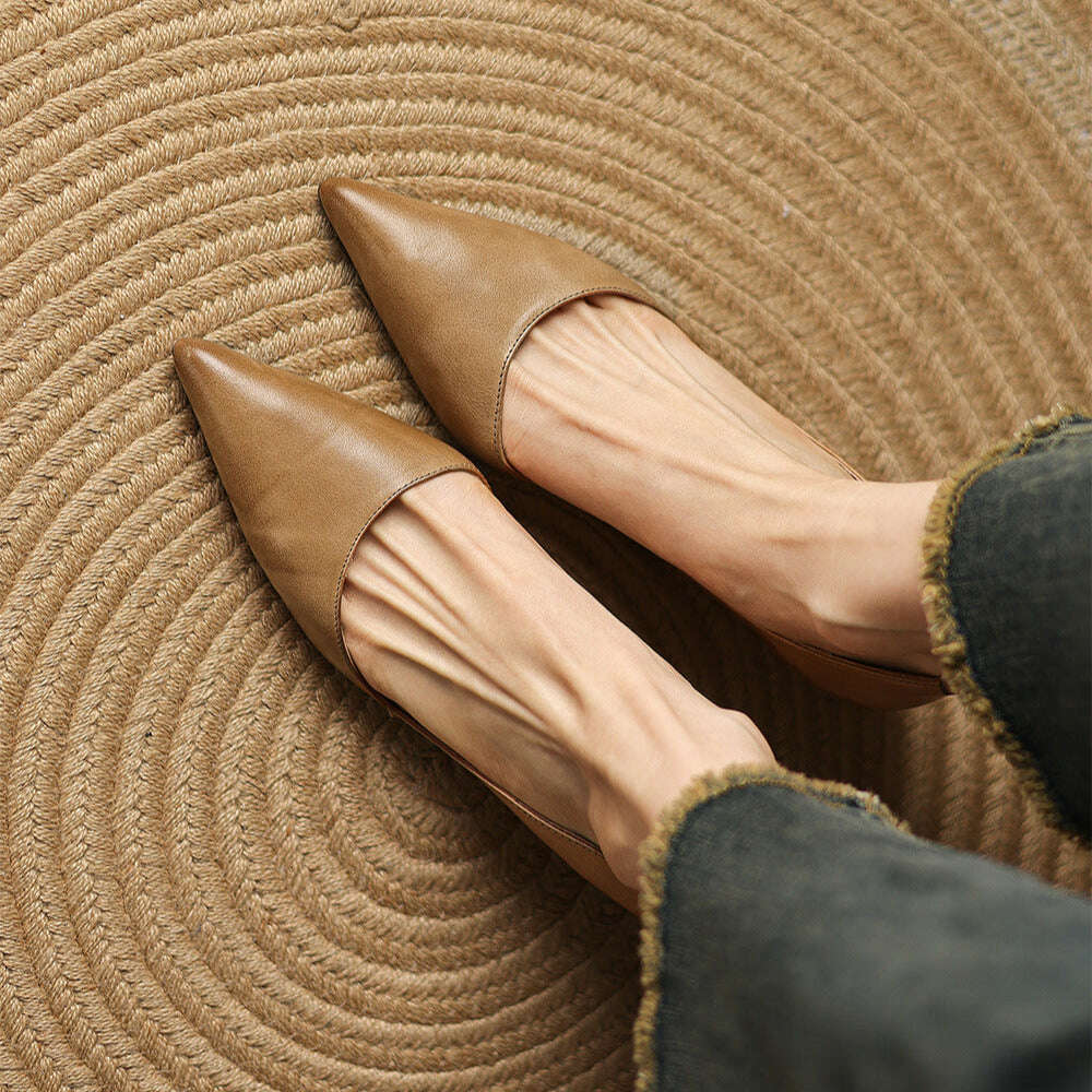 Womens Carlen Genuine Leather Heels