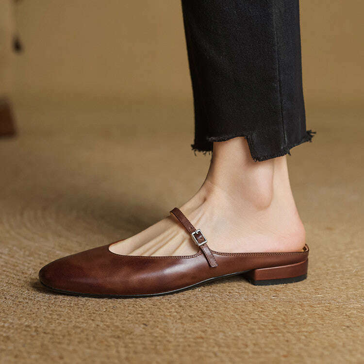 Womens Merisa Genuine Leather Mules