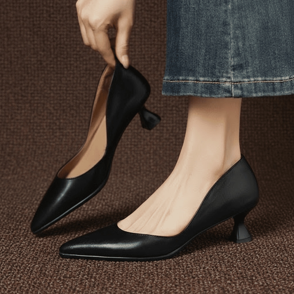 Womens Elyia Genuine Leather Heels