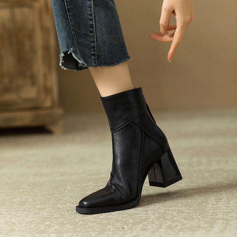 Womens Jane Ankle Boots Black