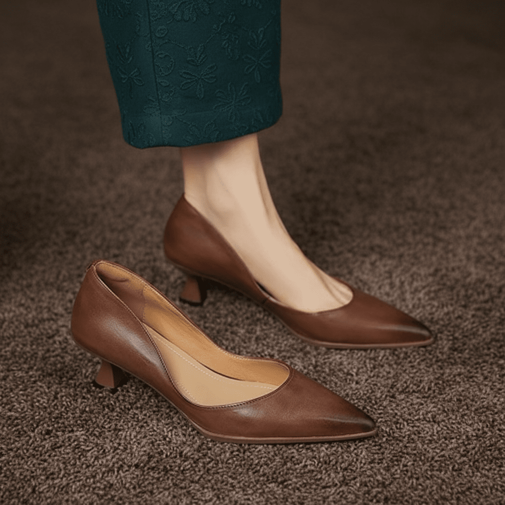 Womens Elyia Genuine Leather Heels