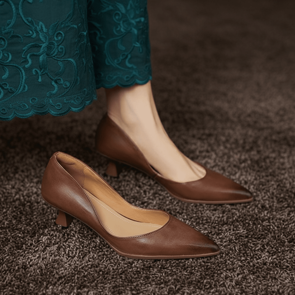 Womens Elyia Genuine Leather Heels