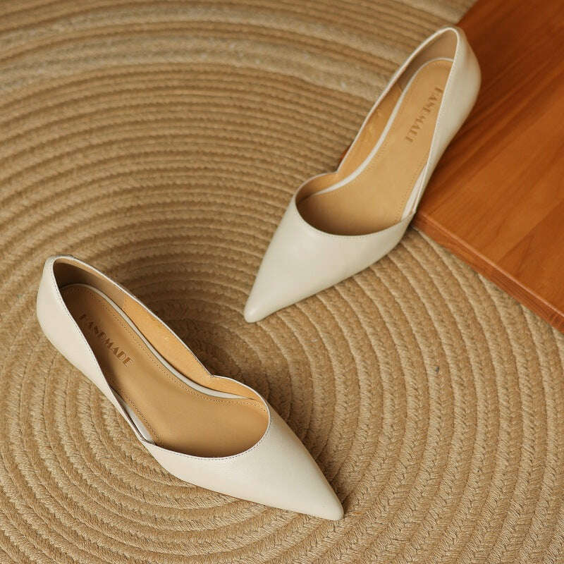 Womens Carlen Genuine Leather Heels