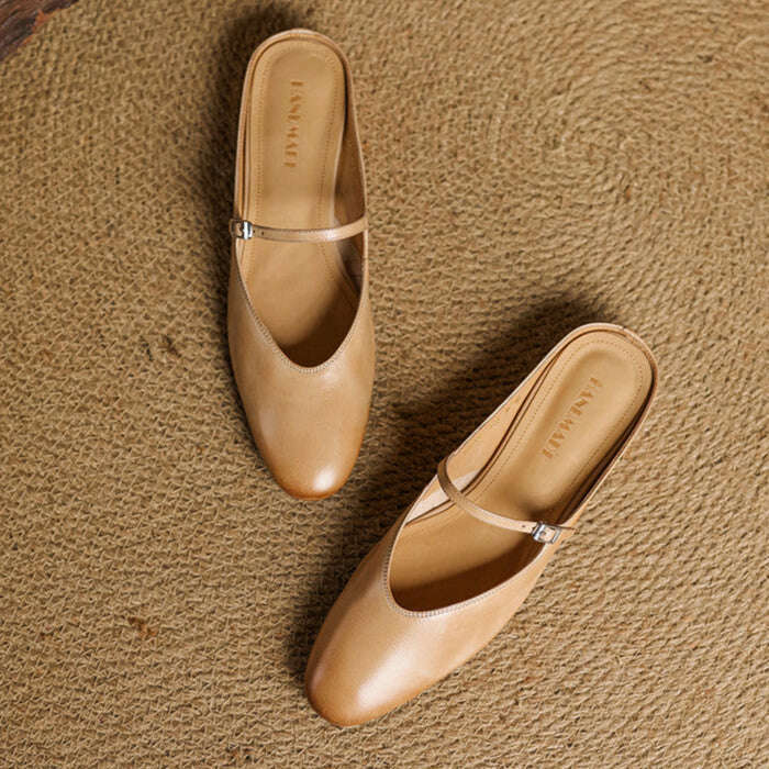 Womens Merisa Genuine Leather Mules