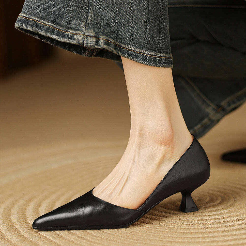 Womens Carlen Genuine Leather Heels