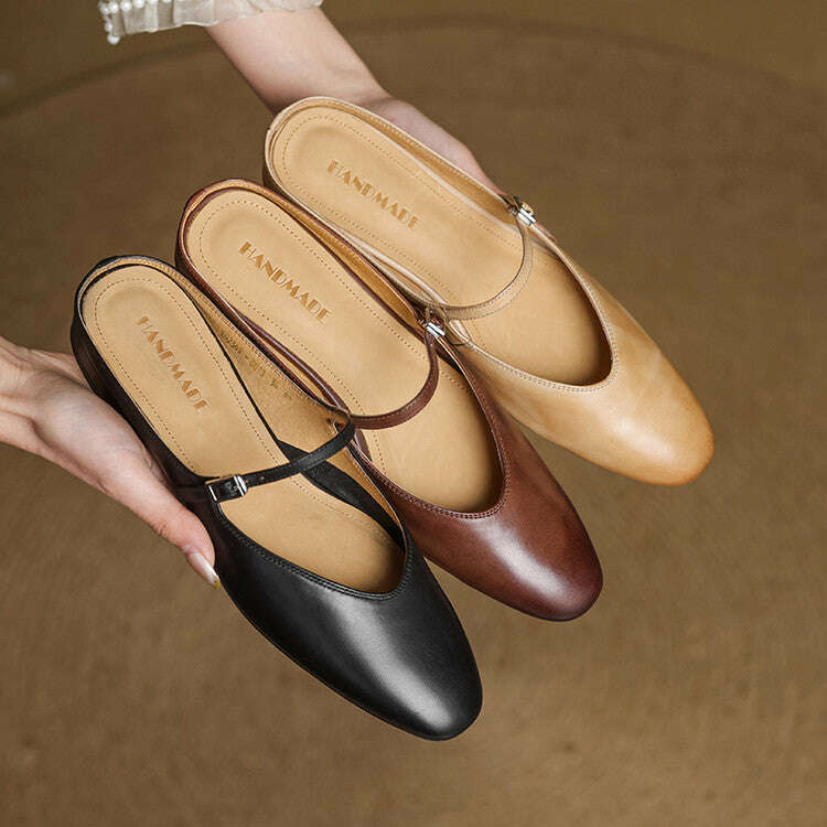 Womens Merisa Genuine Leather Mules