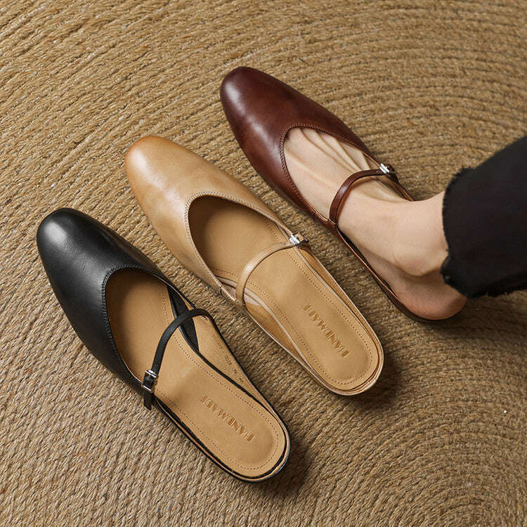 Womens Merisa Genuine Leather Mules