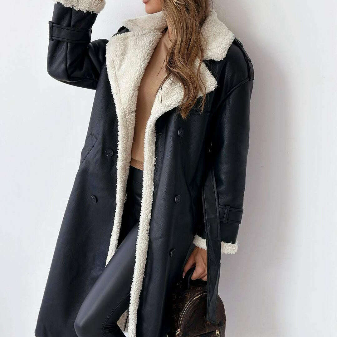 Monroe | Womens Luxury Teddy Coat Black