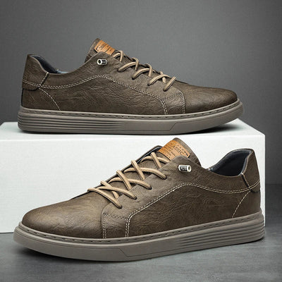 HUDSON | Mens Leather Casual Sneakers