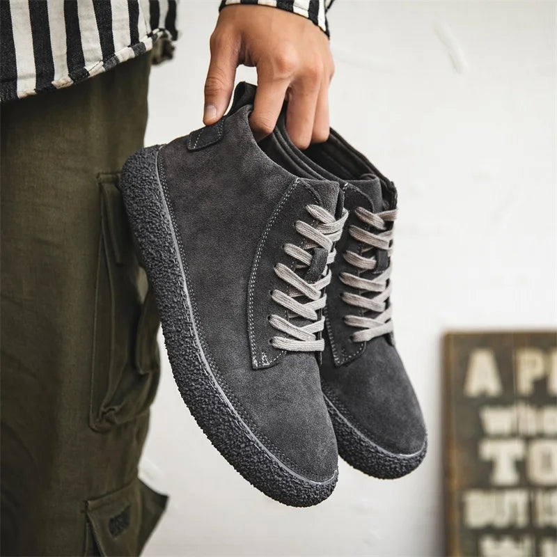 IVAN | Mens High Top Nubuck Leather Shoes