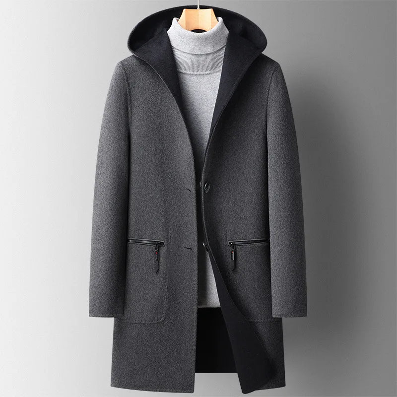 Wool Hooded Overcoat - Lunavitae