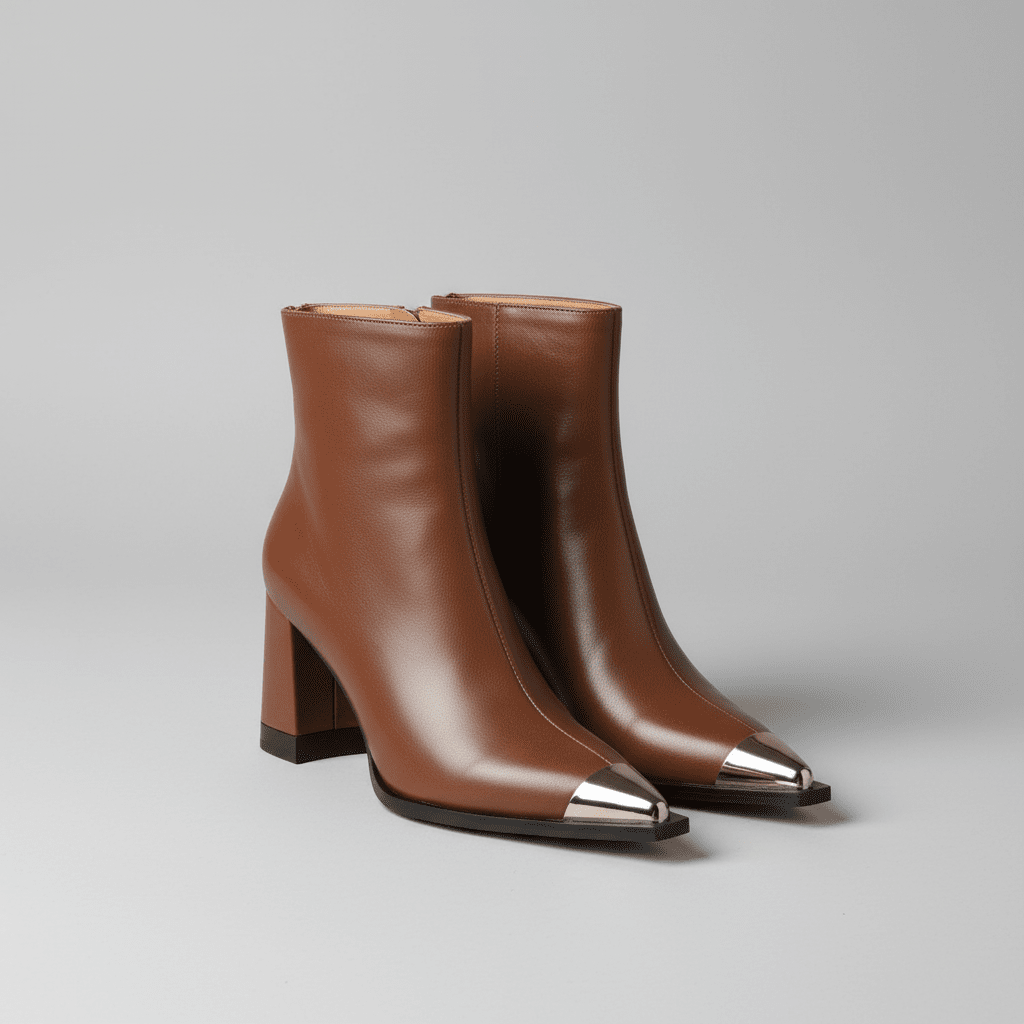 Womens Elyth Genuine Leather Boots Brown