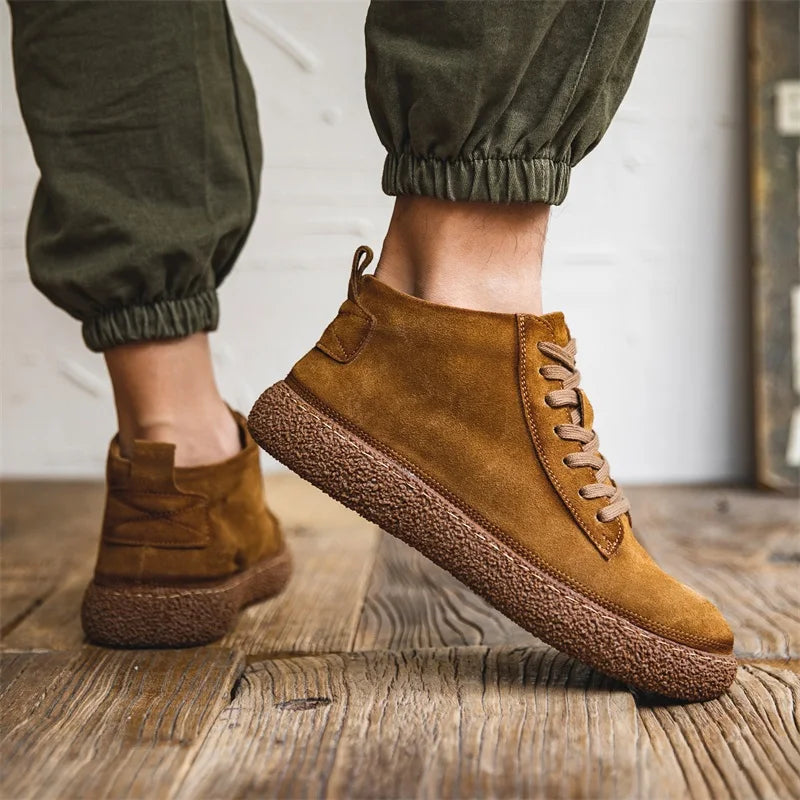 IVAN | Mens High Top Nubuck Leather Shoes