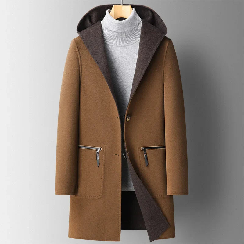 Wool Hooded Overcoat - Lunavitae