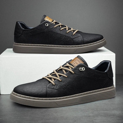 HUDSON | Mens Leather Casual Sneakers