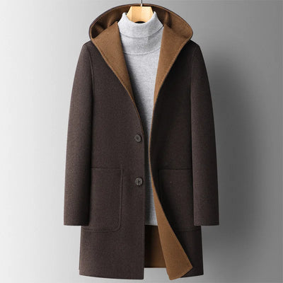 Wool Hooded Overcoat - Lunavitae