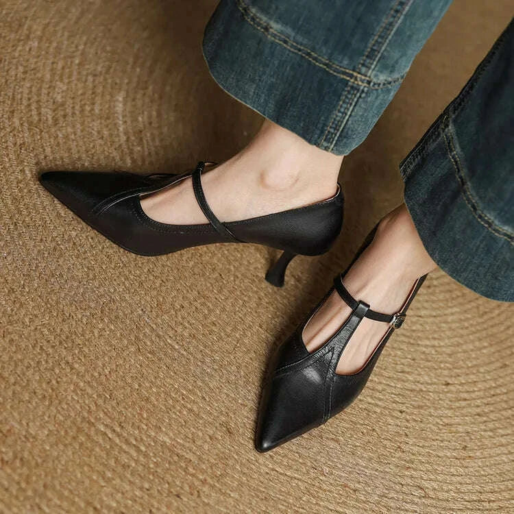 Womens Lorena Genuine Leather Heels