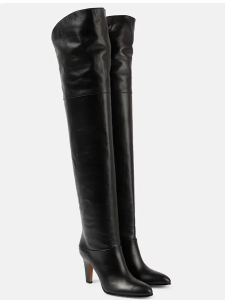 SKYLAR | Genuine Leather Over-the-Knee Boots