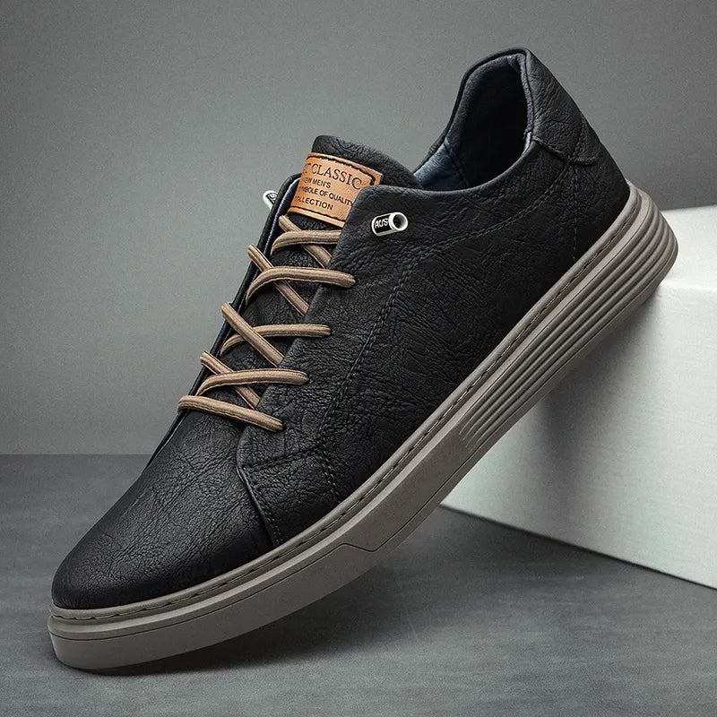 HUDSON | Mens Leather Casual Sneakers
