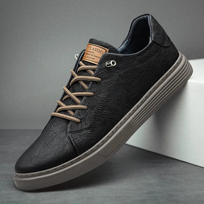 HUDSON | Mens Leather Casual Sneakers