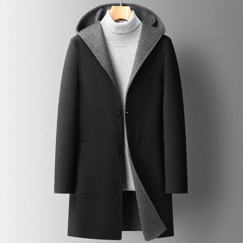 Wool Hooded Overcoat - Lunavitae