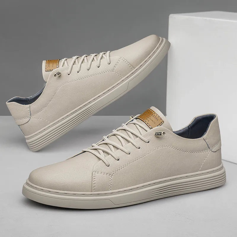 HUDSON | Mens Leather Casual Sneakers