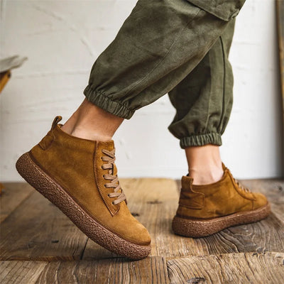 IVAN | Mens High Top Nubuck Leather Shoes