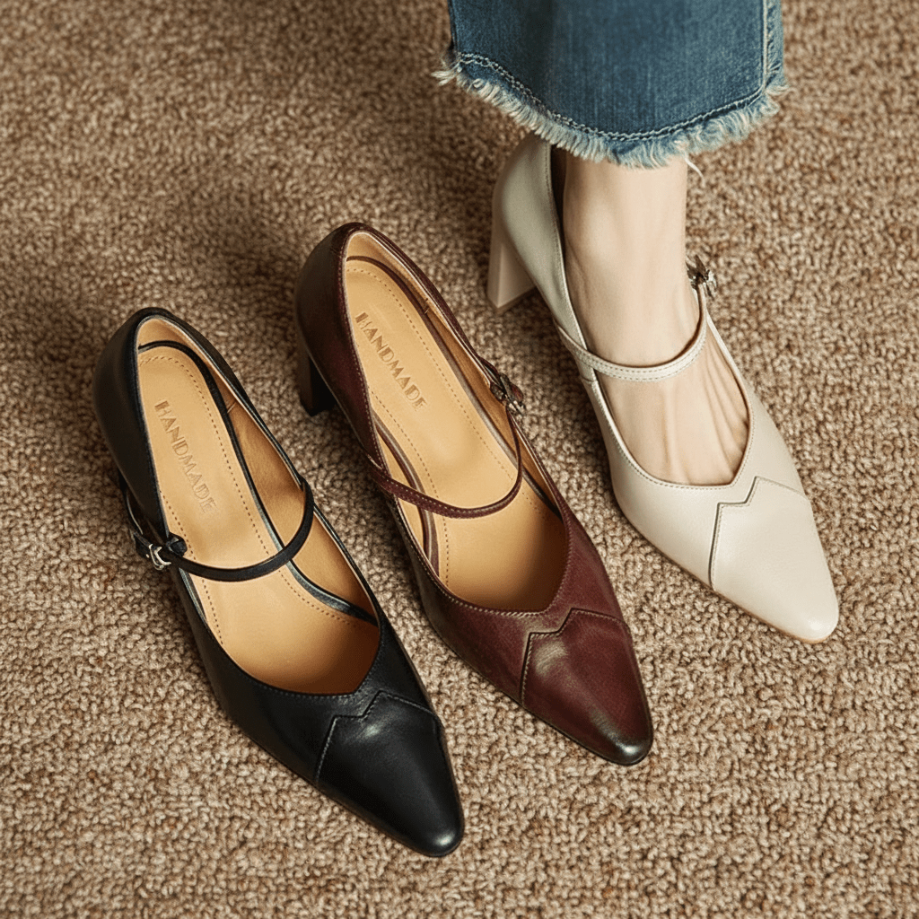 Womens Emily Genuine Leather Heels